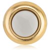 Newhouse Hardware Round Unlighted Wired Replacement Door Chime Push Button, Gold Rim with White Center FMB